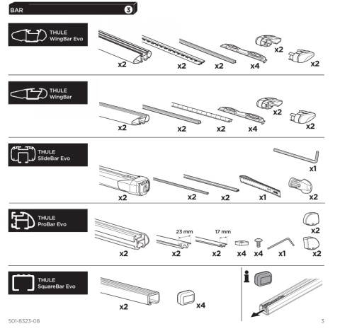 Thule Clamp Evo 710500 Thule Clamp Evo 710500