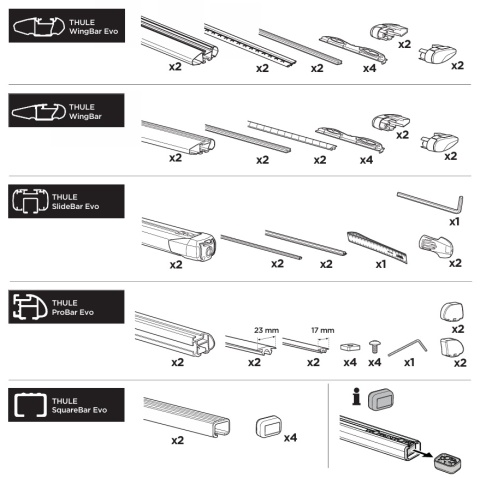 Thule Evo Raised Rail 710410 Thule Evo Raised Rail 710410